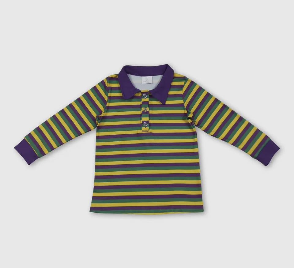 Boys MG LS Stripe Polo