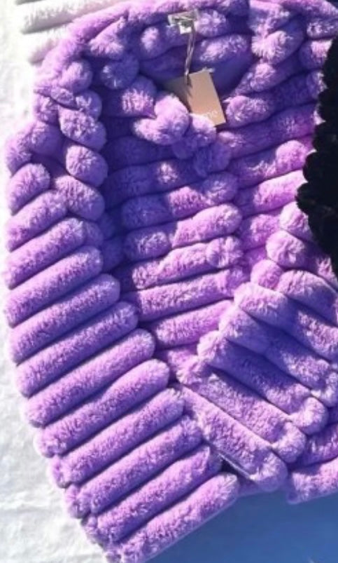 Lavender Fur Coat