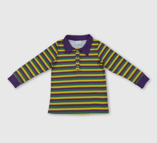 Boys MG LS Stripe Polo