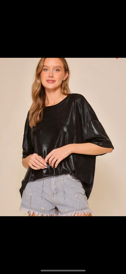 Black Metallic Top