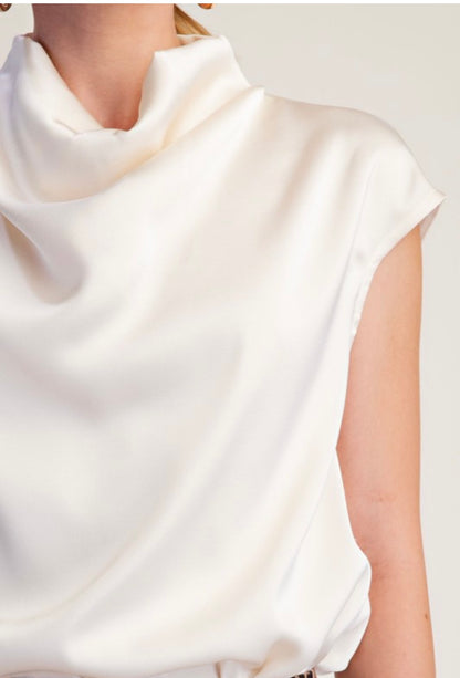 Cowl Neck Satin Top