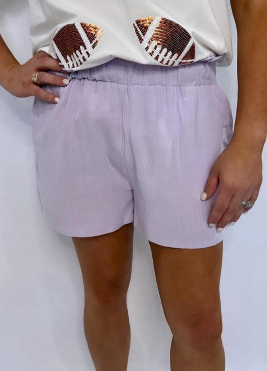 Lavender Linen Shorts