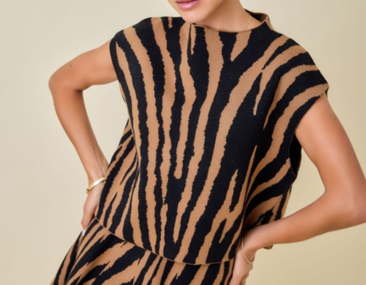 Tiger Sweater Top