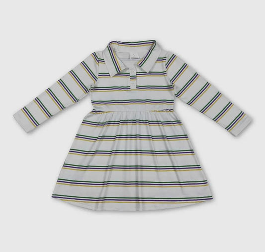 Girls LS MG Stripe Dress
