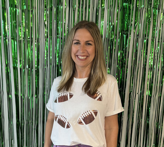 Sequin Football Tee