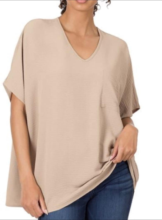 Ash Mocha Pocket Top