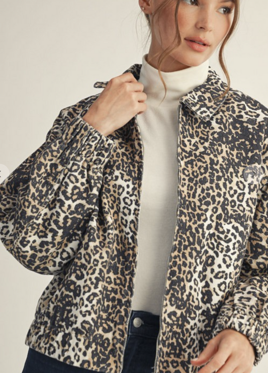 Leopard Bomber Jacket