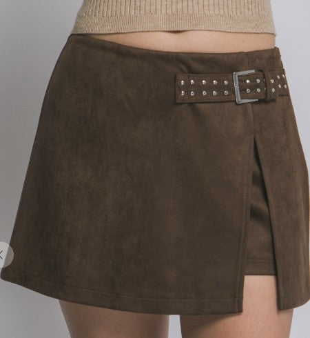 Suede Mini Skirt